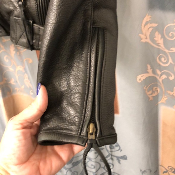 Beautiful leather biker real leather jacket!! - Picture 6 of 9